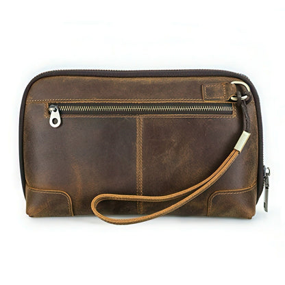 Retro Genuine Leather Clutch Bag