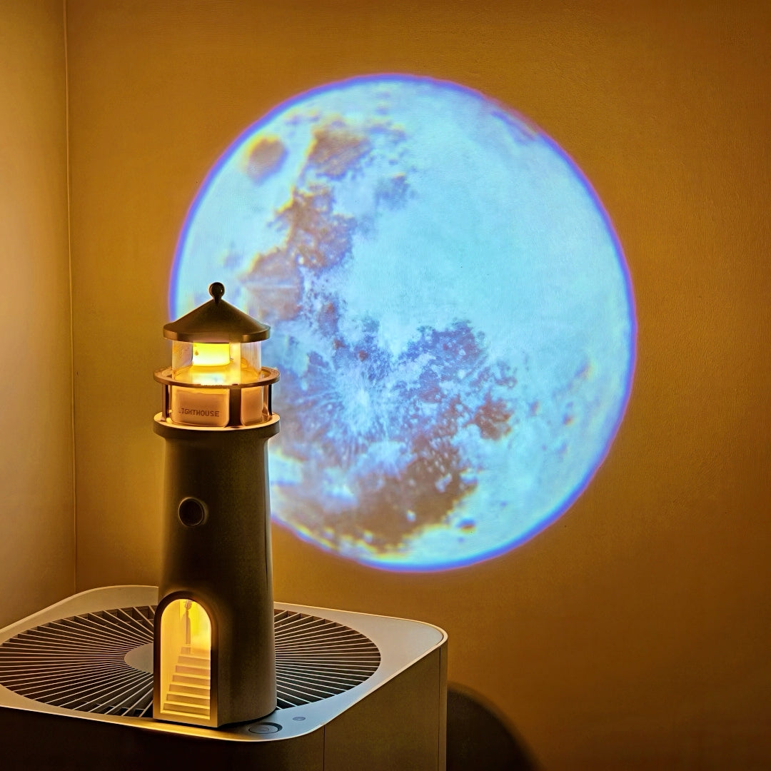 Lighthouse Rechargeable Nightlight with Moon Projector