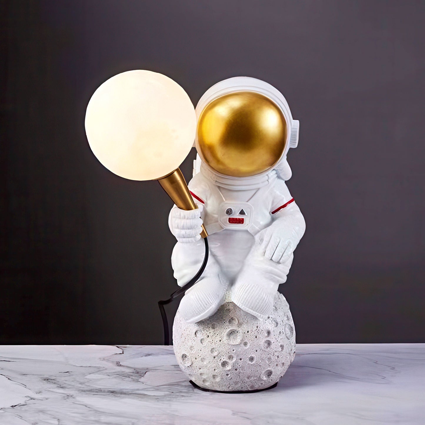 3D Astronaut Holding Moon Table Lamp