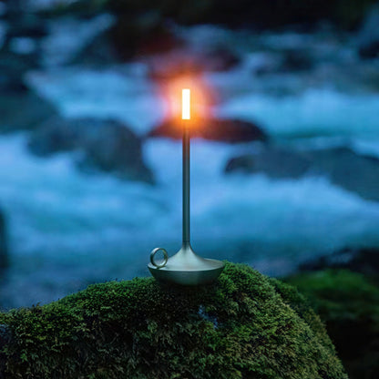 Rechargeable LED Table Lamp with Vintage Candle Design