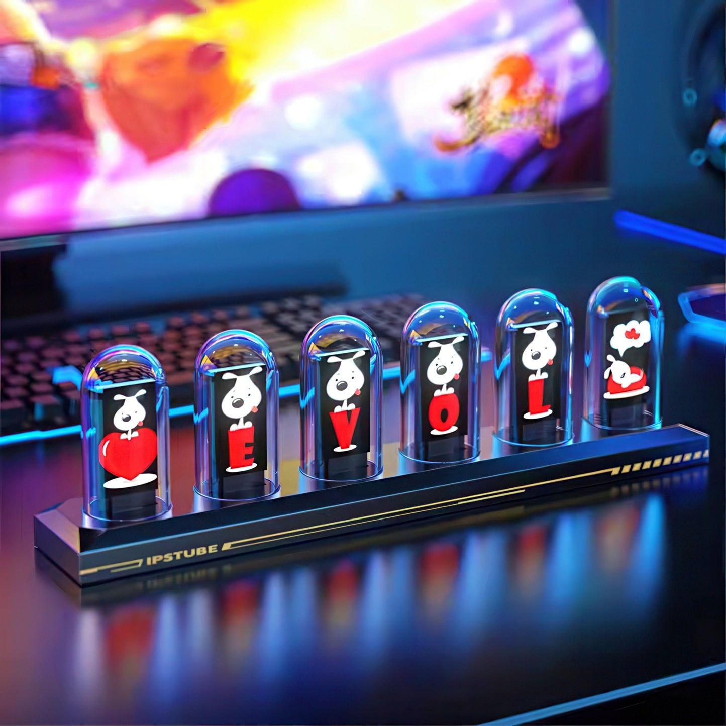 Nixie Tube Clock with Digital IPS Color Screen