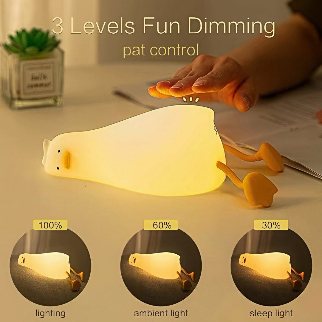 Cute Lying Duck Portable LED Nightlight