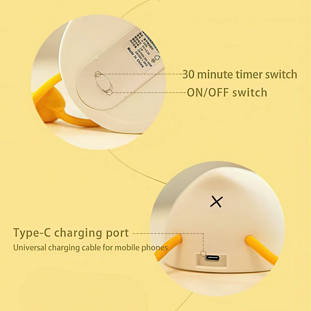 Cute Lying Duck Portable LED Nightlight