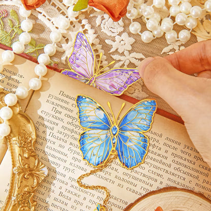 Colorful Butterfly Metal Bookmark
