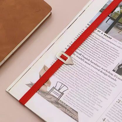 Elastic Band Bookmark with Sliding Metal Pointer