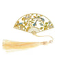 Chinese Folding Fan Shape Metal Bookmark
