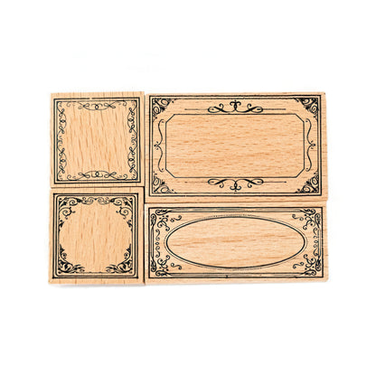 Baroque Style Border Wooden Stamp Set