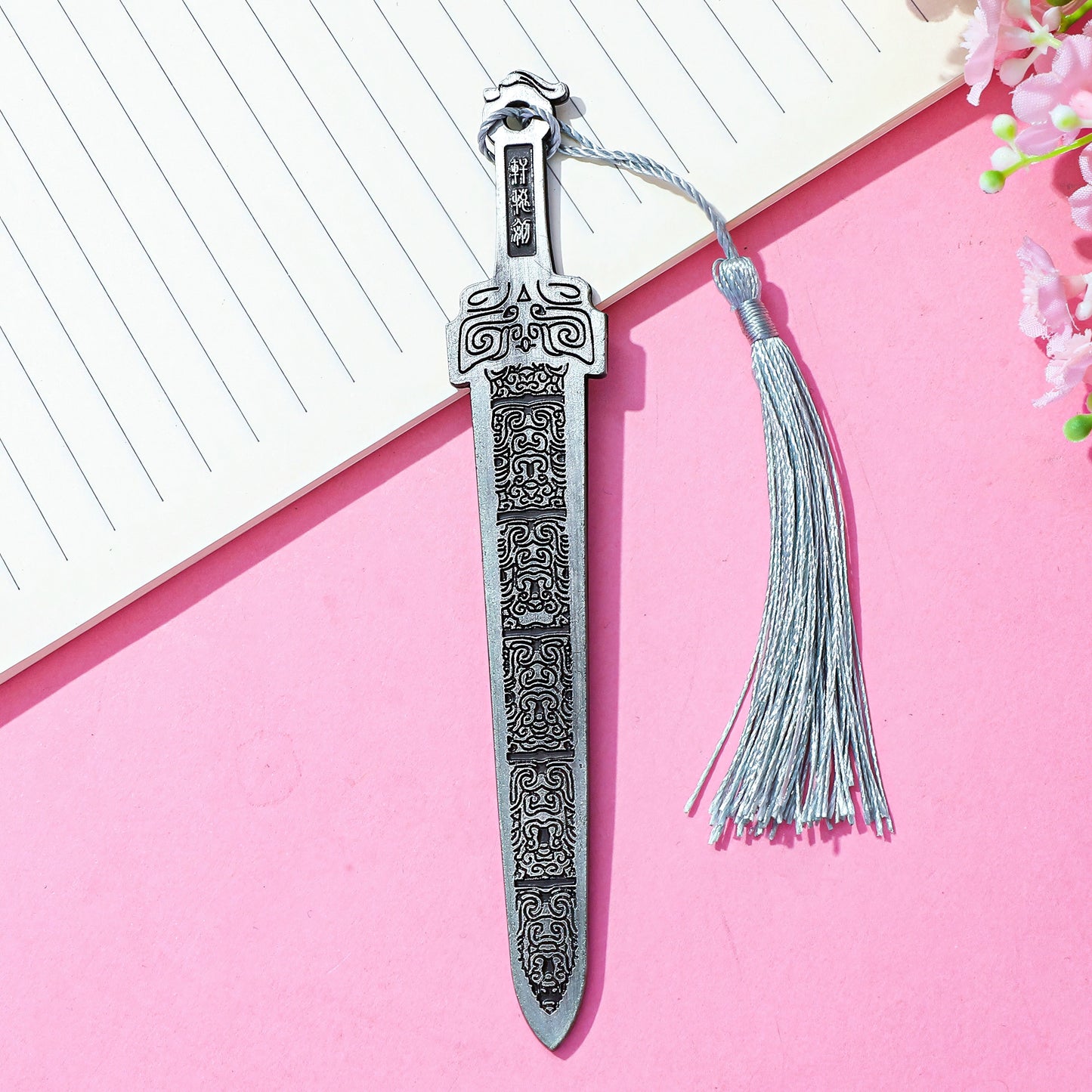 Ancient Chinese Sword Shaped Metal Bookmark