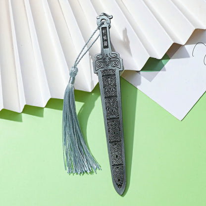 Ancient Chinese Sword Shaped Metal Bookmark