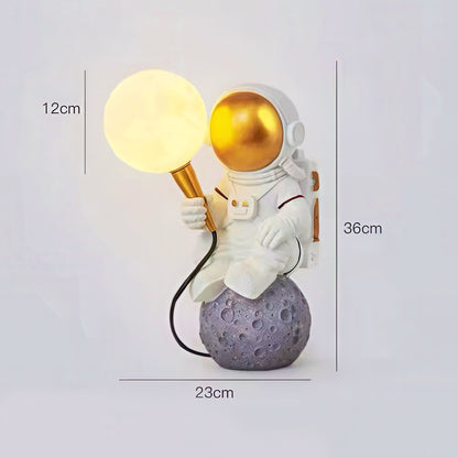 3D Astronaut Holding Moon Table Lamp