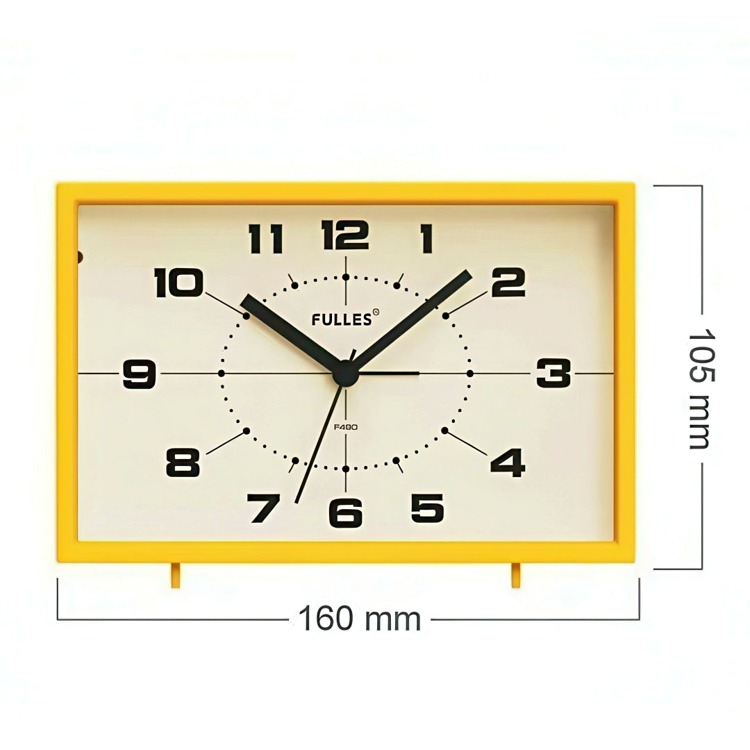 Retro Rectangular Silent Alarm Clock