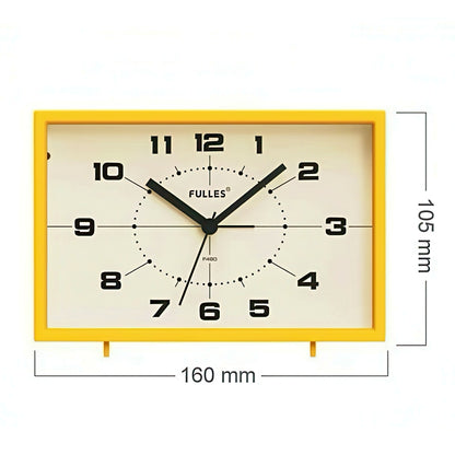 Retro Rectangular Silent Alarm Clock