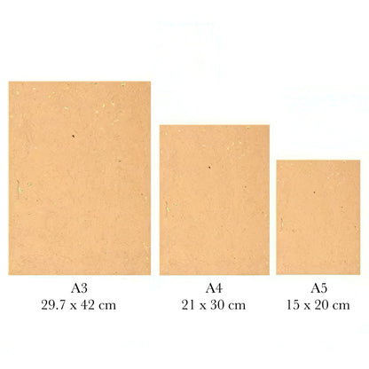 Colorful Xuan Paper with Gold Flakes