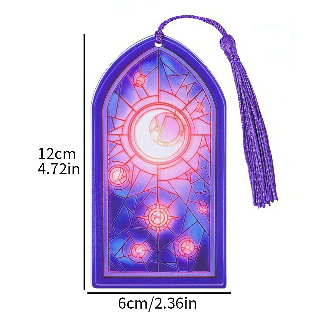 Sun and Moon Themed Acrylic Bookmark