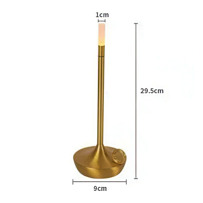 Rechargeable LED Table Lamp with Vintage Candle Design