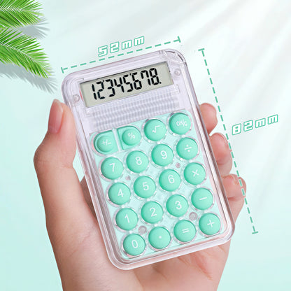 Colorful Pocket Calculator with Transparent Case