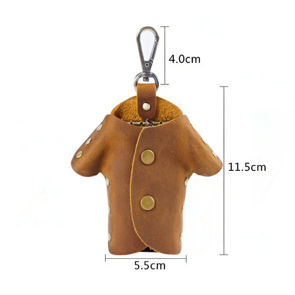 Dyed Cowhide T-shirt Shaped Key Case