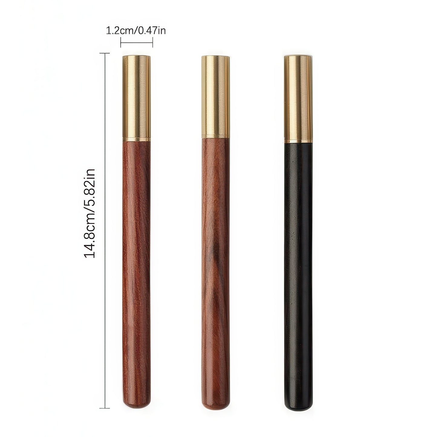 Retro Wooden and Brass Rollerball Pen