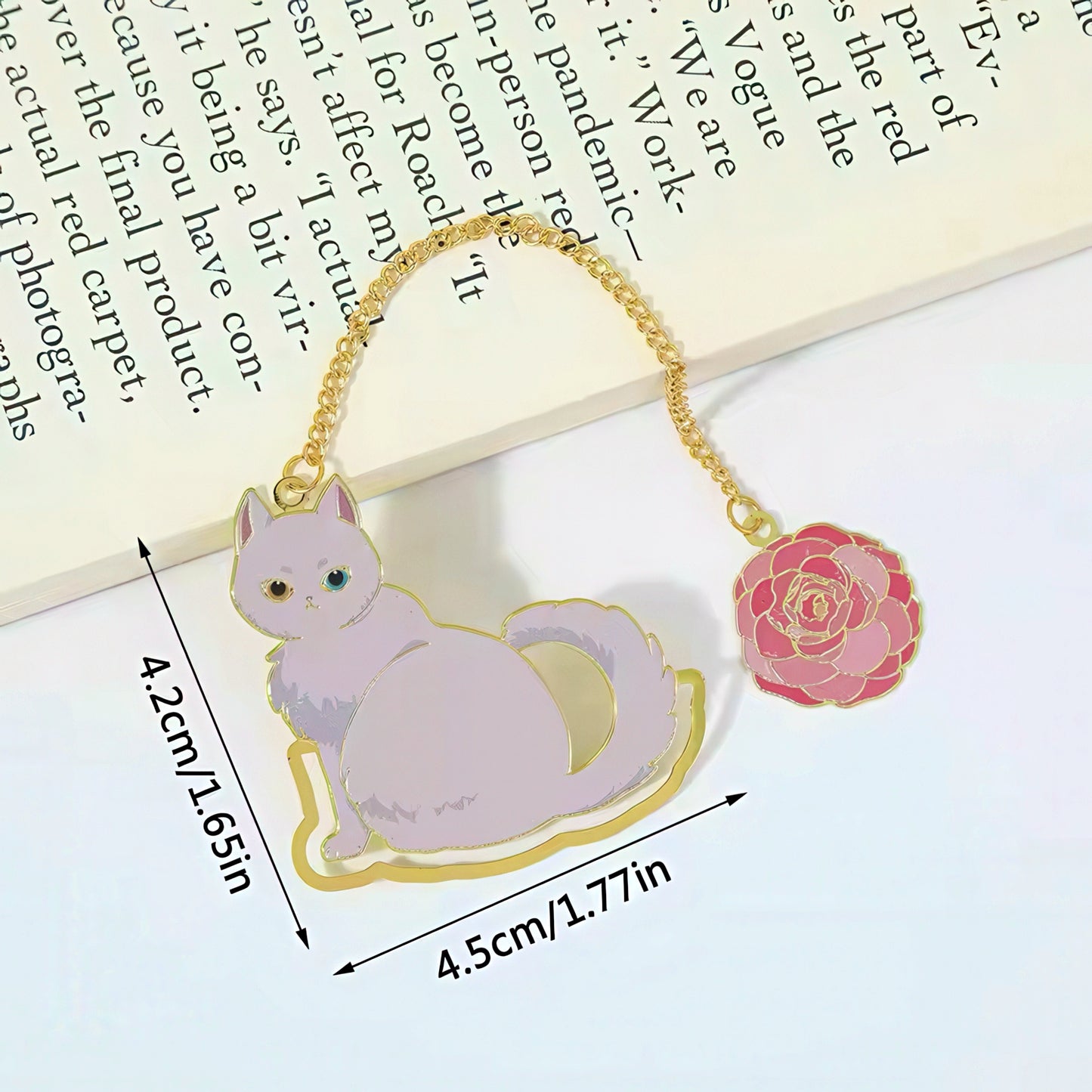 Cute Cat Metal Bookmark