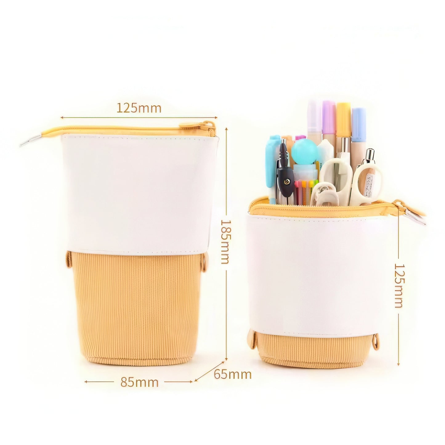 Vibrant Retractable Stand Up Pencil Case