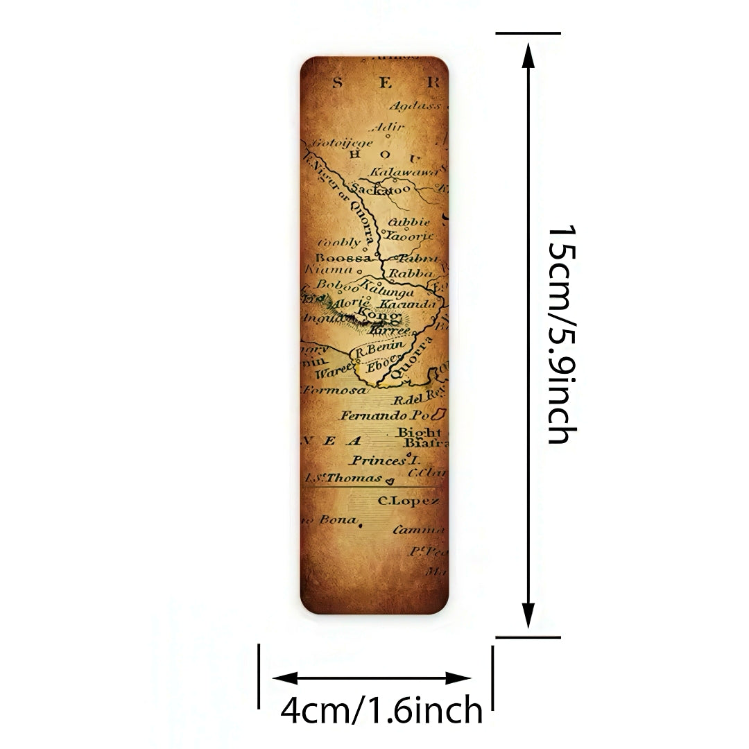 Vintage Treasure Map Paper Bookmark Set