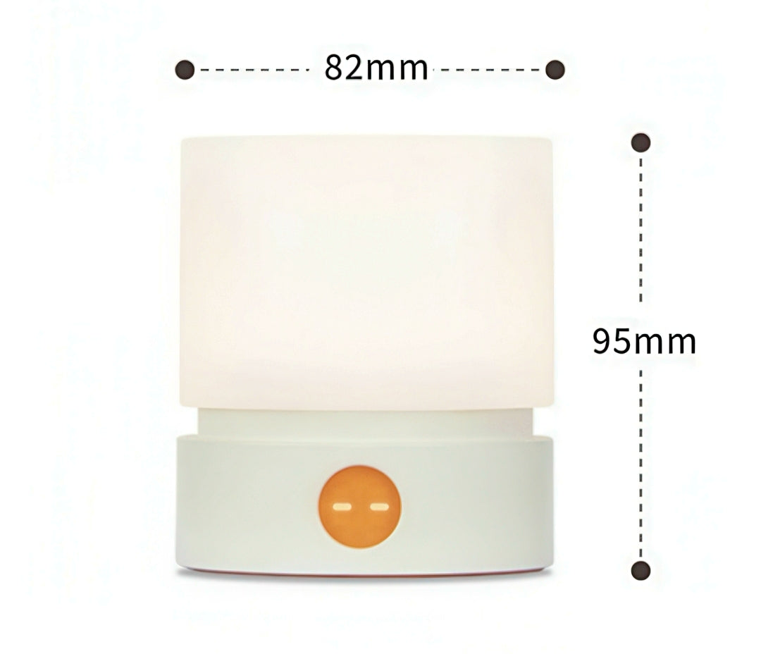 Cylindrical Portable Nightlight with Stepless Dimming