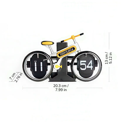 Bicycle Shaped Mechanical Flip Clock