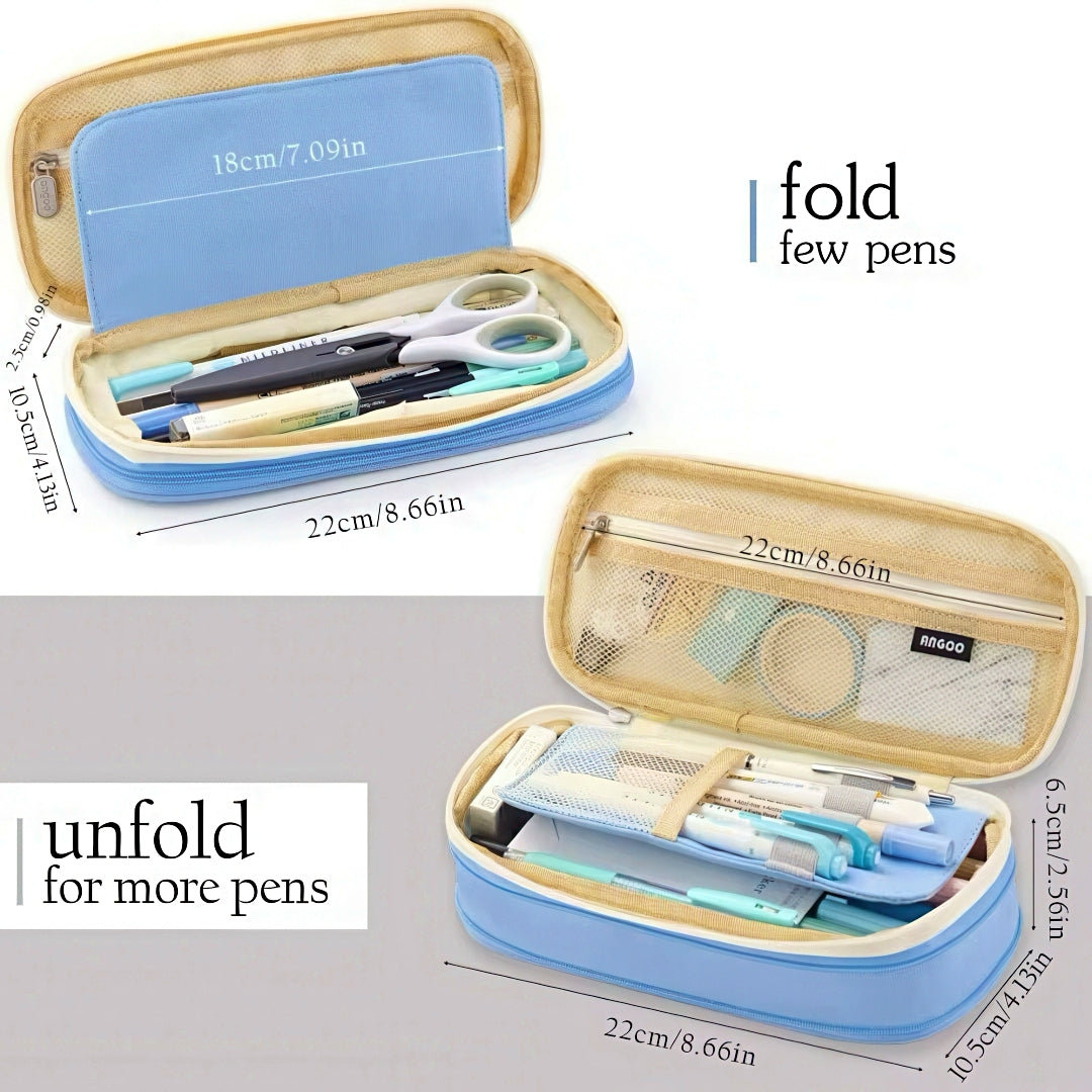 Korean Style Large Capacity Canvas Pencil Case