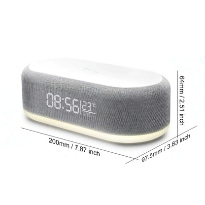 Alarm Clock with Wireless Charging and Nightlight