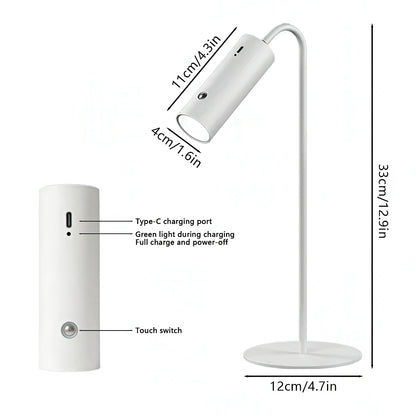 Rechargeable LED Desk Lamp with Detachable Magnetic Light Head