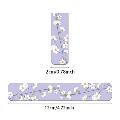 Flower Themed Magnetic Bookmark Set