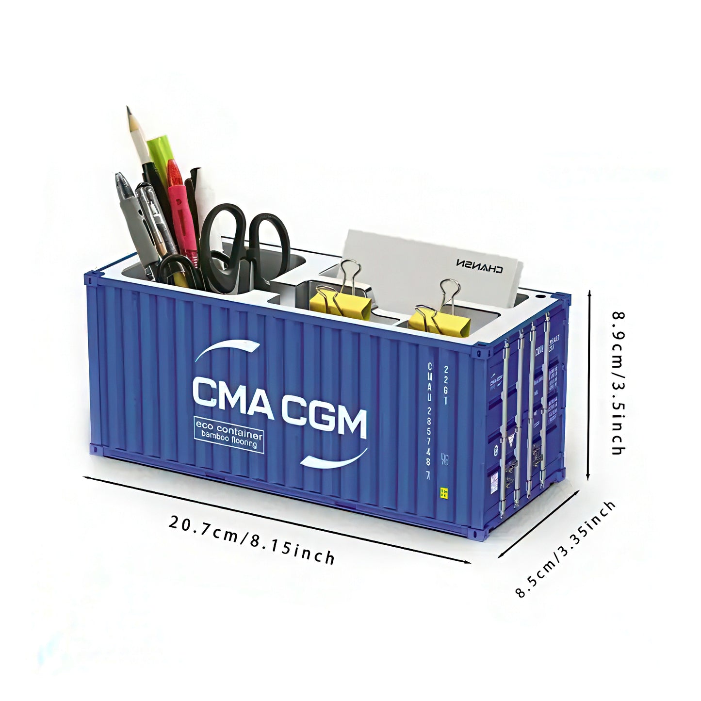 Shipping Container Shaped Pen Holder for Desk