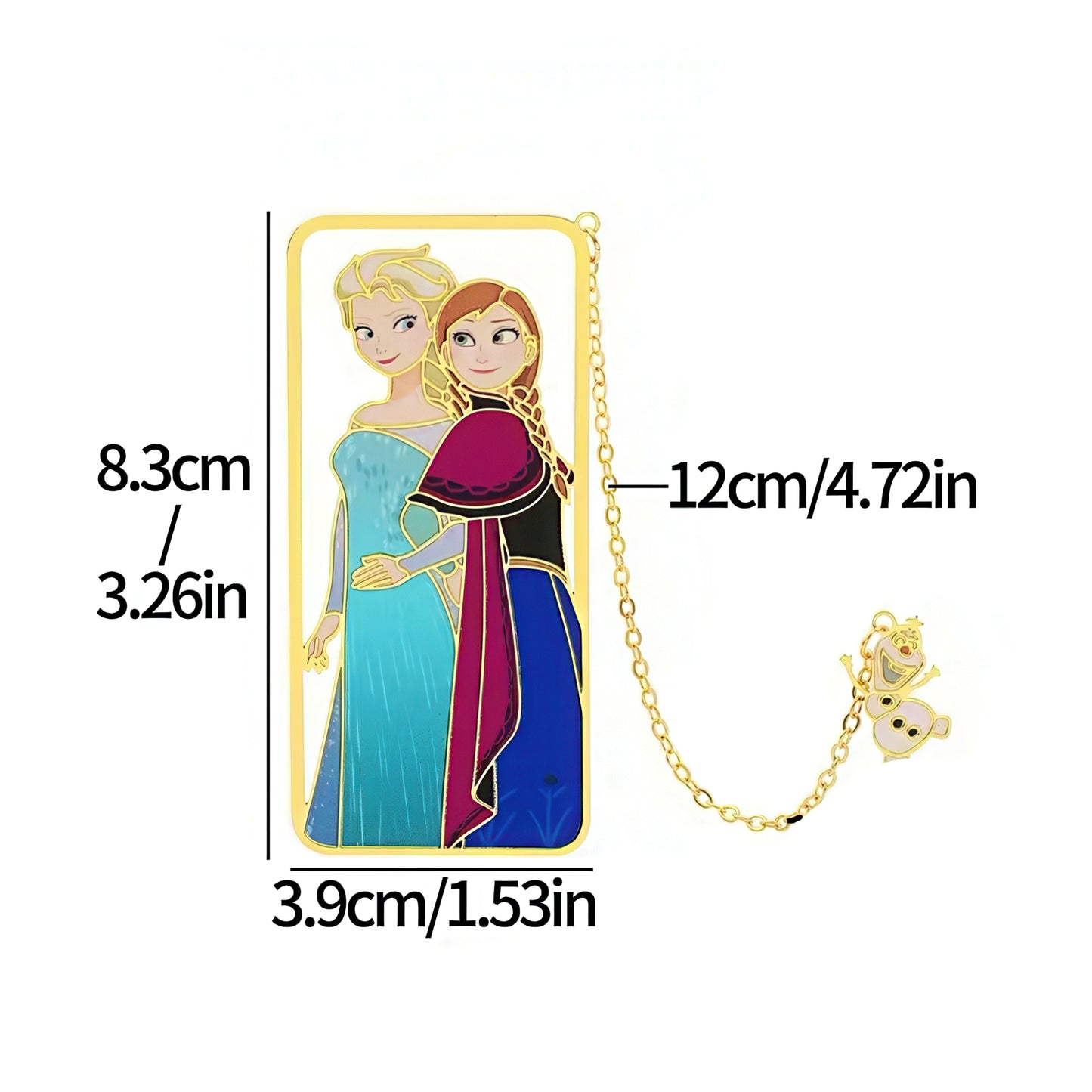 Disney Movie Frozen Elsa and Anna Metal Bookmark