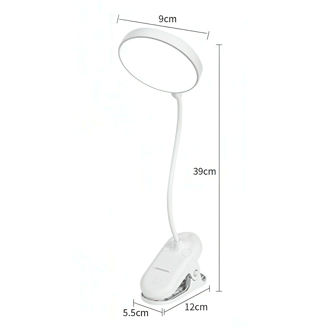 Portable Clip-on LED Desk Lamp with Flexible Hose Neck