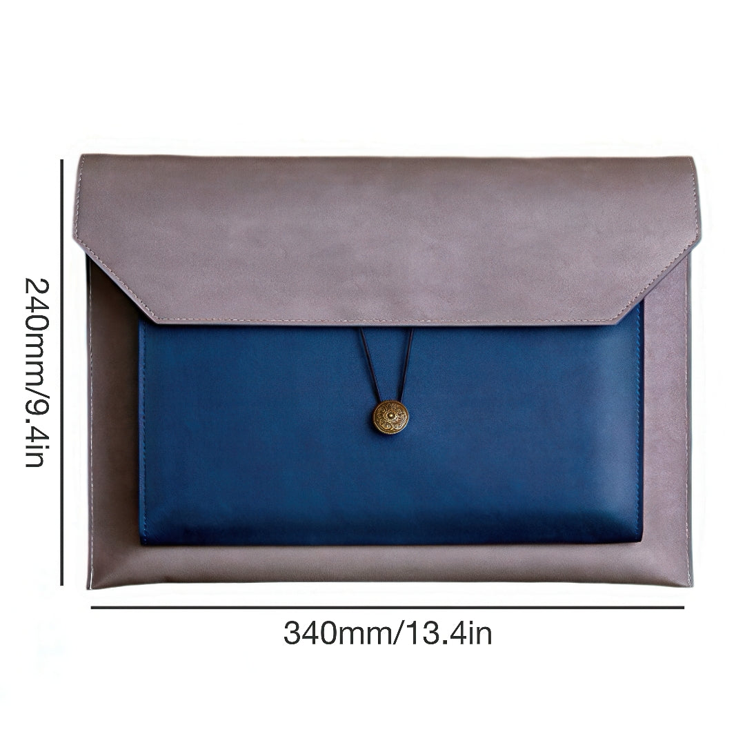 Retro Faux Leather Multi Compartment Document Bag
