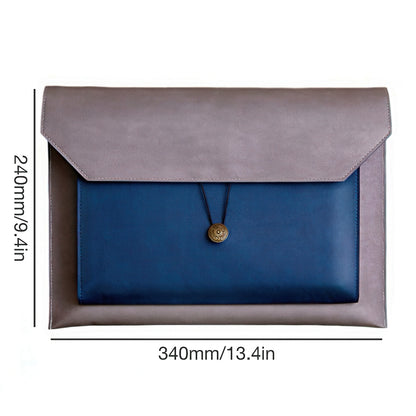 Retro Faux Leather Multi Compartment Document Bag