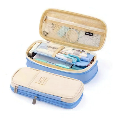 Korean Style Large Capacity Canvas Pencil Case