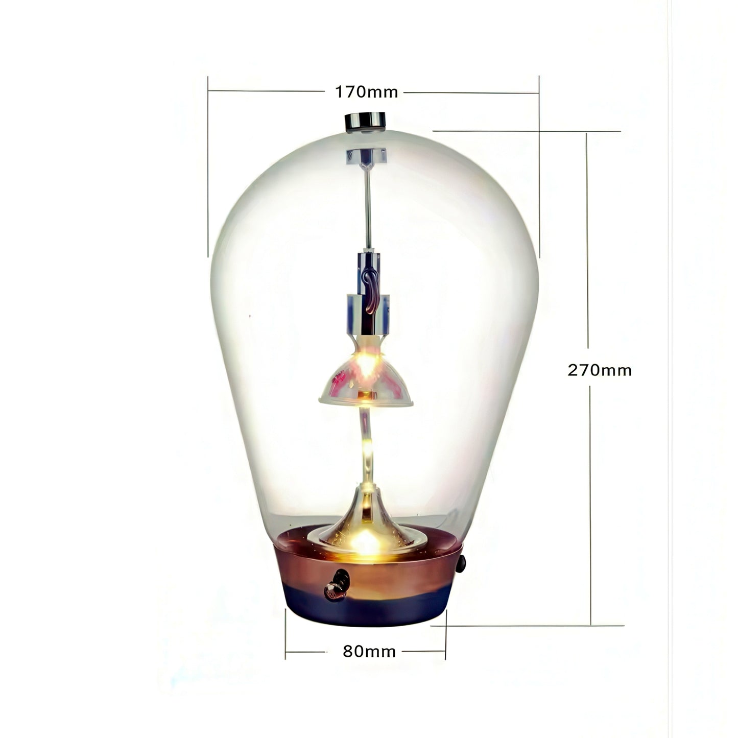 Italian Design Dimmable LED Blown Glass Desk Lamp
