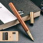 Retro Wooden and Brass Rollerball Pen
