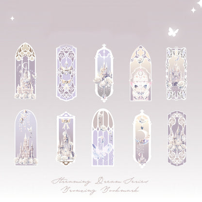 Vintage Floral Themed PVC Bookmark Set