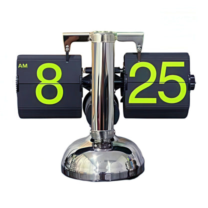 Retro Mechanical Flip Clock with Metal Base