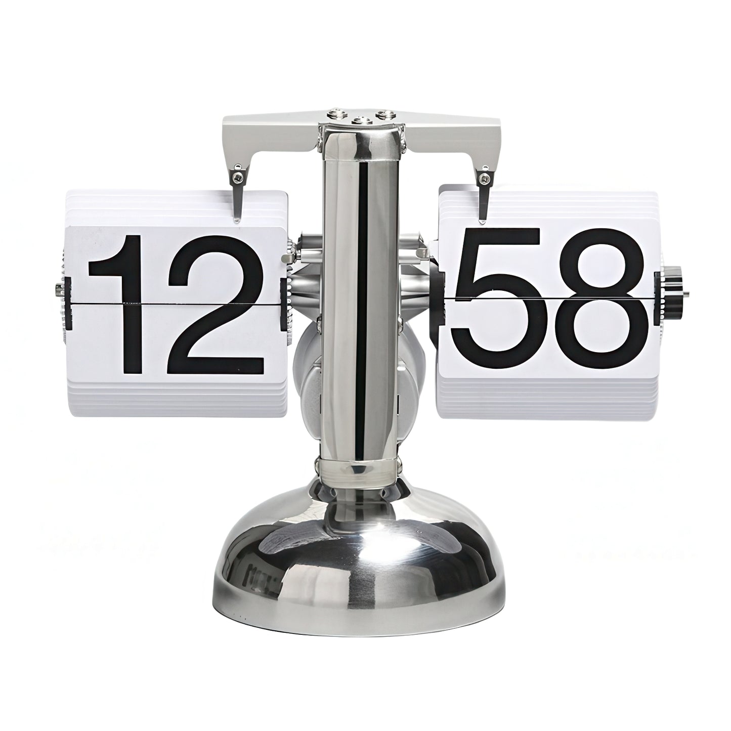 Retro Mechanical Flip Clock with Metal Base