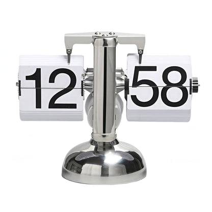 Retro Mechanical Flip Clock with Metal Base