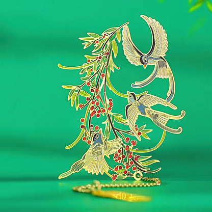 Oriental Fortune Creatures Themed Metal Bookmark