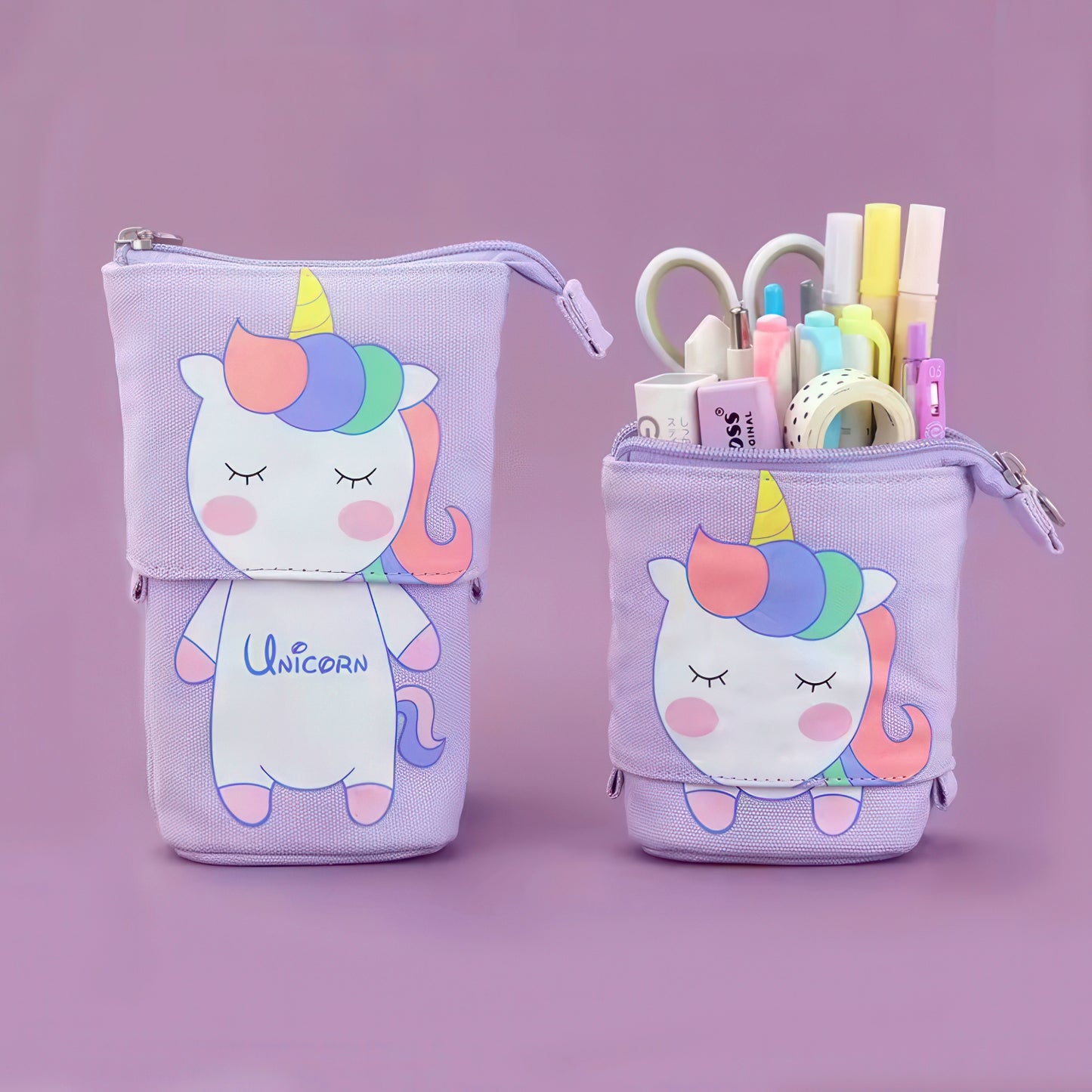 Cute Animal Retractable Stand Up Pencil Case