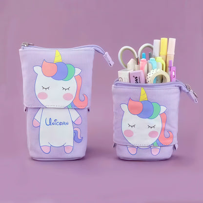 Cute Animal Retractable Stand Up Pencil Case