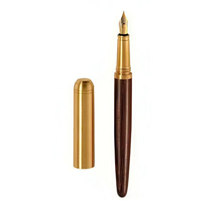 Wooden Fountain Pen with Brass Cap