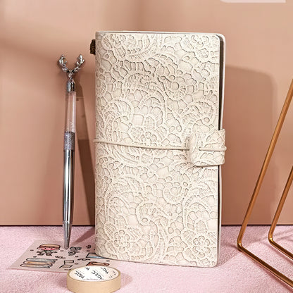 Morandi Color Floral Embossed Notebook