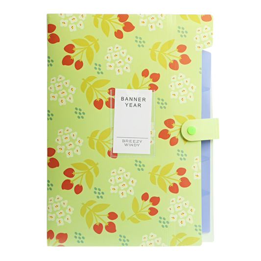 Retro Floral Large Capacity File Folder