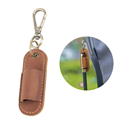 Dyed Cowhide Pen Holder Keychain